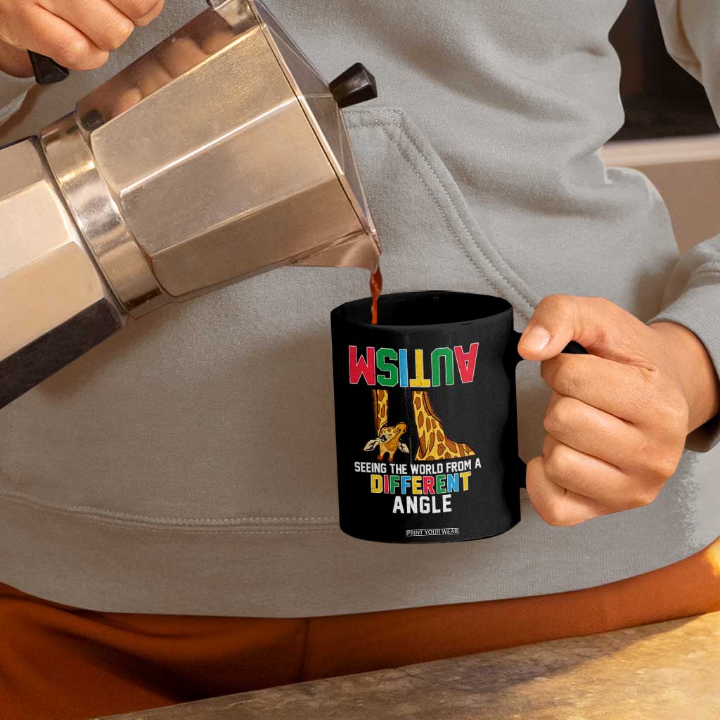 Giraffe Autism Awareness Coffee Mug Seeing World Different Angle TS02 Print Your Wear