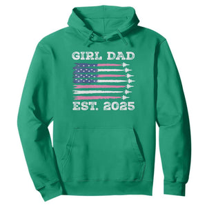 Girl Dad Est. 2025 Hoodie American USA Flag Pink Dad Fathers Day TS10 Irish Green Print Your Wear