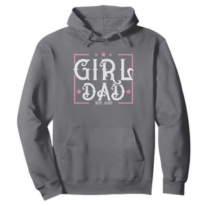 Girl Dad Est. 2025 Hoodie Pink Dad First Fathers Day TS10 Charcoal Print Your Wear