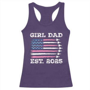 Girl Dad Est. 2025 Racerback Tank Top American USA Flag Pink Dad Fathers Day TS10 Purple Print Your Wear