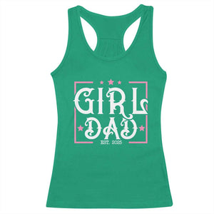 Girl Dad Est. 2025 Racerback Tank Top Pink Dad First Fathers Day TS10 Irish Green Print Your Wear