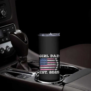 Girl Dad Est. 2025 Skinny Tumbler American USA Flag Pink Dad Fathers Day TS10 Print Your Wear