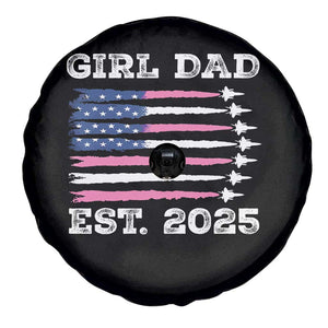 Girl Dad Est. 2025 Spare Tire Cover American USA Flag Pink Dad Fathers Day TS10 Print Your Wear