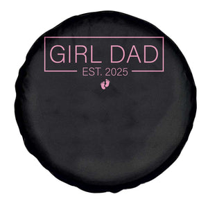Girl Dad Est. 2025 Spare Tire Cover Expect Baby 2025 Fathers Day TS10 Print Your Wear