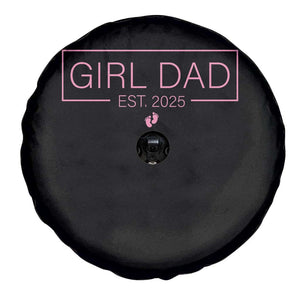 Girl Dad Est. 2025 Spare Tire Cover Expect Baby 2025 Fathers Day TS10 Print Your Wear