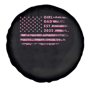 Girl Dad Est. 2025 Spare Tire Cover Expect Baby Fathers Day USA Flag TS10 Print Your Wear