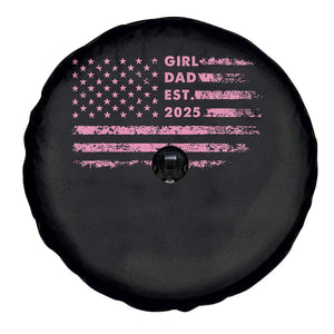 Girl Dad Est. 2025 Spare Tire Cover Expect Baby Fathers Day USA Flag TS10 Print Your Wear