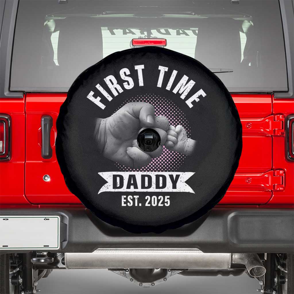 Girl Dad Est. 2025 Spare Tire Cover Fist Time Daddy To Be TS10 Black Print Your Wear