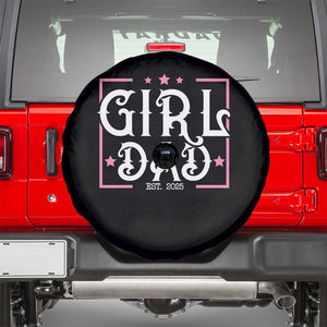 Girl Dad Est. 2025 Spare Tire Cover Pink Dad First Fathers Day TS10 Black Print Your Wear