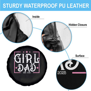 Girl Dad Est. 2025 Spare Tire Cover Pink Dad First Fathers Day TS10 Print Your Wear