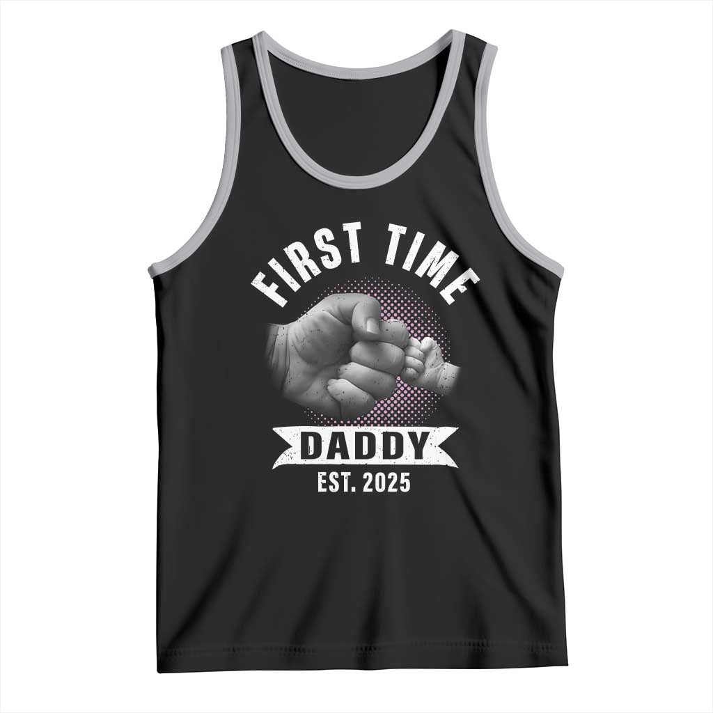Girl Dad Est. 2025 Tank Top Fist Time Daddy To Be TS10 Black Athletic Heather Print Your Wear