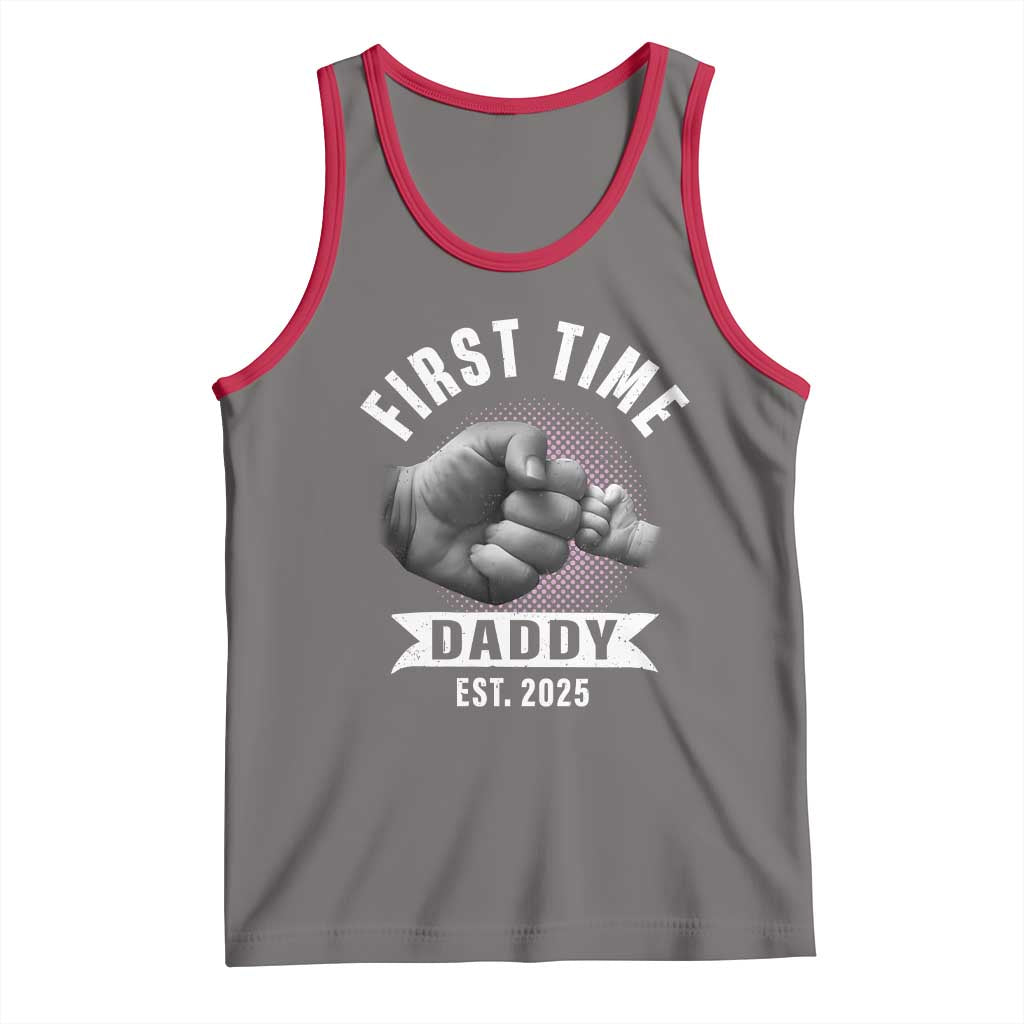 Girl Dad Est. 2025 Tank Top Fist Time Daddy To Be TS10 Deep Heather Red Print Your Wear