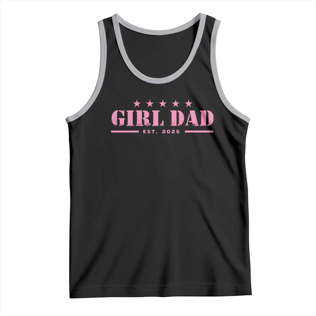 Girl Dad Est. 2025 Tank Top TS10 Black Athletic Heather Print Your Wear