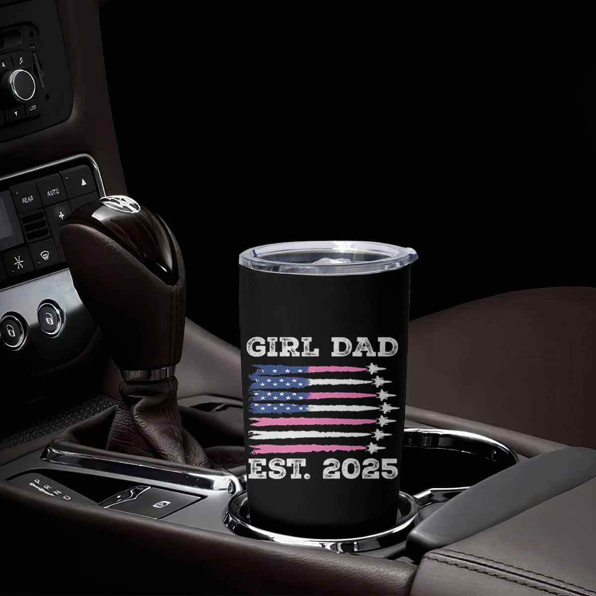 Girl Dad Est. 2025 Tumbler Cup American USA Flag Pink Dad Fathers Day TS10 Print Your Wear