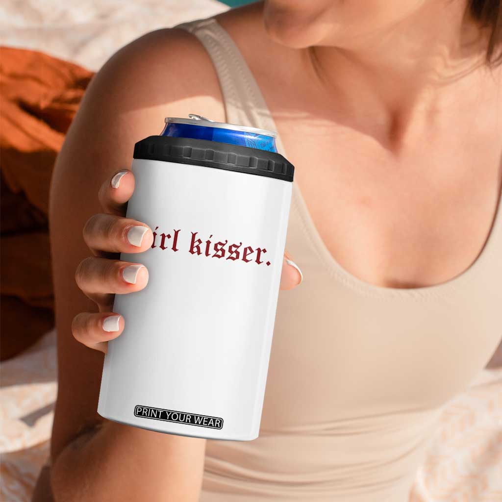 Girl Kisser 4 in 1 Can Cooler Tumbler Funny Lesbian Pride TS10 Print Your Wear