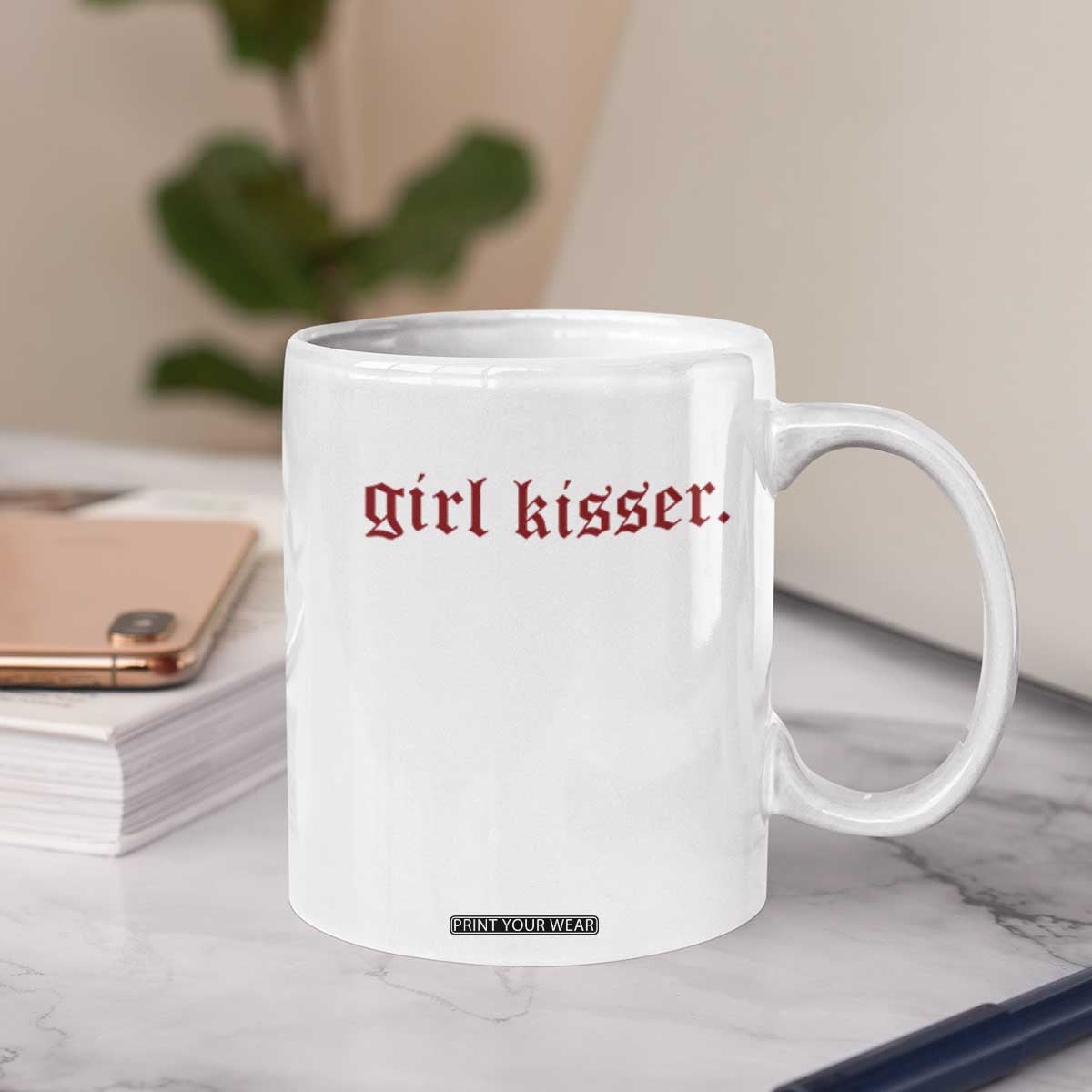 Girl Kisser Coffee Mug Funny Lesbian Pride TS10 Print Your Wear