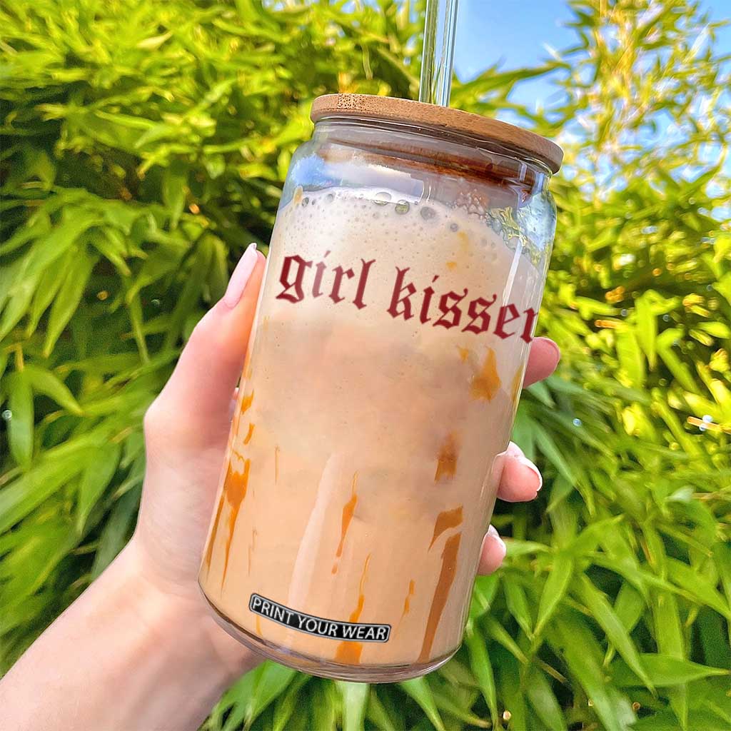 Girl Kisser Glass Can Funny Lesbian Pride TS10 Print Your Wear