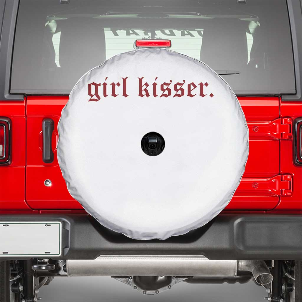 Girl Kisser Spare Tire Cover Funny Lesbian Pride TS10 White Print Your Wear