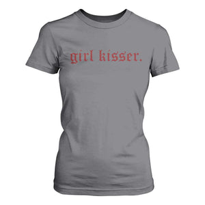 Girl Kisser T Shirt For Women Funny Lesbian Pride TS10 Charcoal Print Your Wear