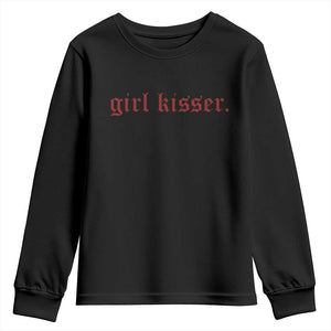 Girl Kisser Youth Sweatshirt Funny Lesbian Pride TS10 Black Print Your Wear