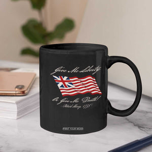 Give Me Liberty Or Give Me Death Patrick Henry Coffee Mug Vintage Grand Union Flag TS11 Print Your Wear