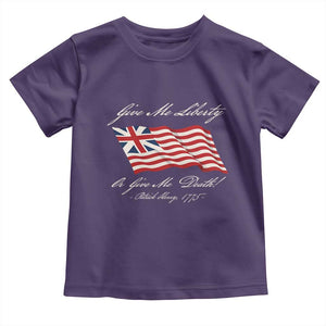 Give Me Liberty Or Give Me Death Patrick Henry Toddler T Shirt Vintage Grand Union Flag TS11 Purple Print Your Wear