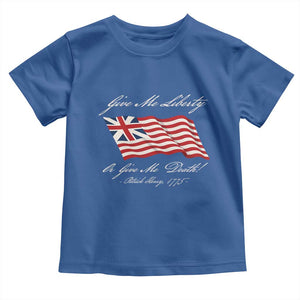 Give Me Liberty Or Give Me Death Patrick Henry Toddler T Shirt Vintage Grand Union Flag TS11 Royal Blue Print Your Wear