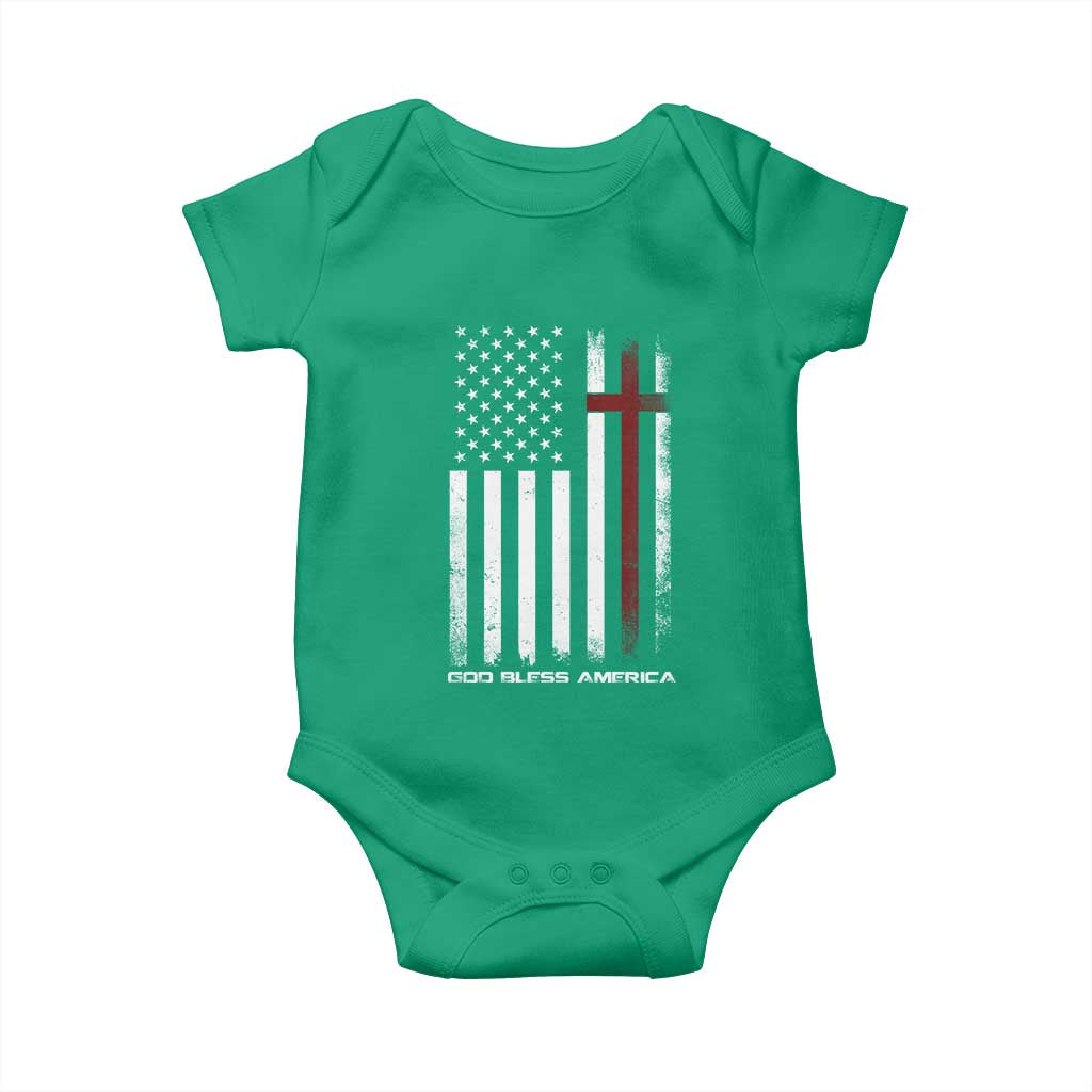 God Bless America Baby Onesie America Pride USA US Flag Patriotic 4th of July TS10 Irish Green Print Your Wear