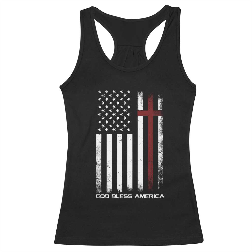 God Bless America Racerback Tank Top America Pride USA US Flag Patriotic 4th of July TS10 Black Print Your Wear