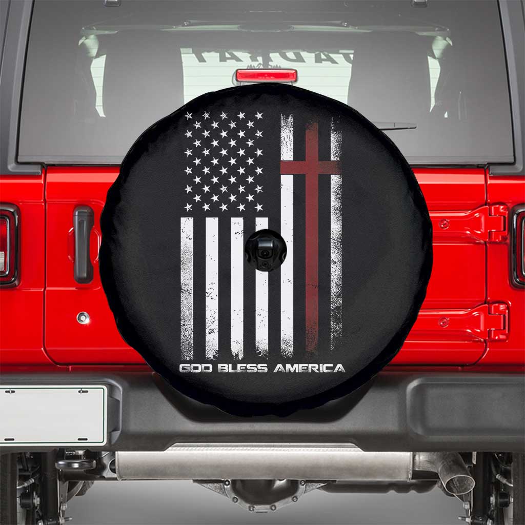 God Bless America Spare Tire Cover America Pride USA US Flag Patriotic 4th of July TS10 Black Print Your Wear