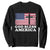 God Bless America Sweatshirt Cross USA Flag Patriotic 4th of July Christian TS10 Black Print Your Wear