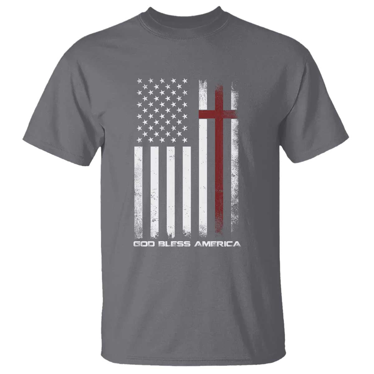 God Bless America T Shirt America Pride USA US Flag Patriotic 4th of July TS10 Charcoal Print Your Wear