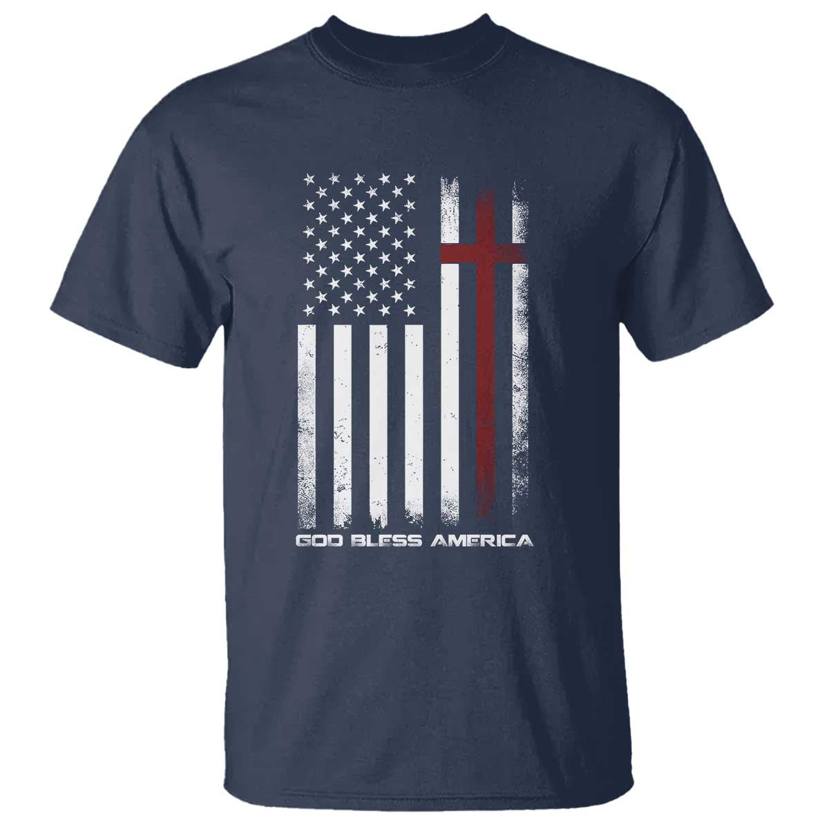 God Bless America T Shirt America Pride USA US Flag Patriotic 4th of July TS10 Navy Print Your Wear