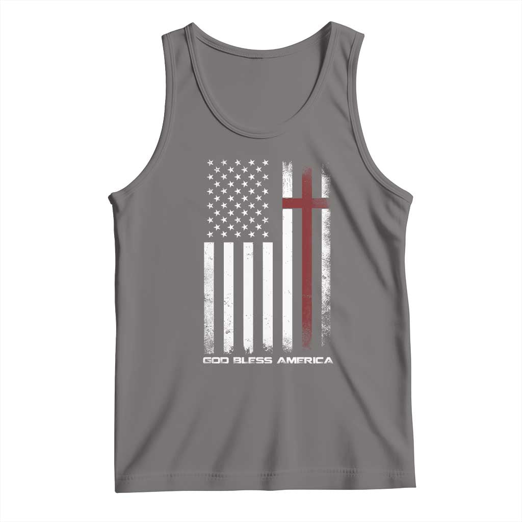 God Bless America Tank Top America Pride USA US Flag Patriotic 4th of July TS10 Deep Heather Print Your Wear
