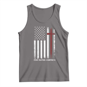 God Bless America Tank Top America Pride USA US Flag Patriotic 4th of July TS10 Deep Heather Print Your Wear