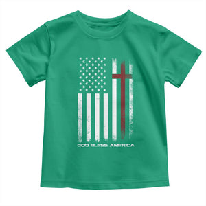 God Bless America Toddler T Shirt America Pride USA US Flag Patriotic 4th of July TS10 Irish Green Print Your Wear