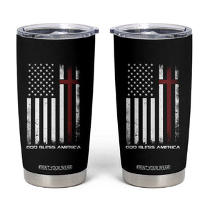 God Bless America Tumbler Cup America Pride USA US Flag Patriotic 4th of July TS10 Black Print Your Wear