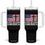 God Bless America Tumbler With Handle Cross USA Flag Patriotic 4th of July Christian TS10 One Size: 40 oz Black Print Your Wear