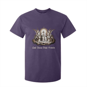 God Bless Pope Francis T Shirt For Kid Memorial Angel Catholic Faith & Unity TS02 Purple Print Your Wear