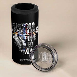 God Bless Pope Leo XIV 4 in 1 Can Cooler Tumbler Lion American Flag TS11 Print Your Wear
