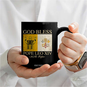 God Bless Pope Leo XIV Coffee Mug 267th Pope Vatican Flag TS02 Print Your Wear