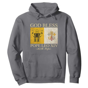 God Bless Pope Leo XIV Hoodie 267th Pope Vatican Flag TS02 Charcoal Print Your Wear