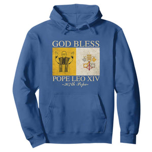 God Bless Pope Leo XIV Hoodie 267th Pope Vatican Flag TS02 Royal Blue Print Your Wear