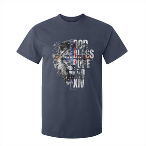 God Bless Pope Leo XIV T Shirt For Kid Lion American Flag TS11 Navy Print Your Wear