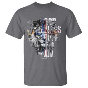 God Bless Pope Leo XIV T Shirt Lion American Flag TS11 Charcoal Print Your Wear