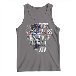 God Bless Pope Leo XIV Tank Top Lion American Flag TS11 Deep Heather Print Your Wear