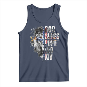 God Bless Pope Leo XIV Tank Top Lion American Flag TS11 Navy Print Your Wear