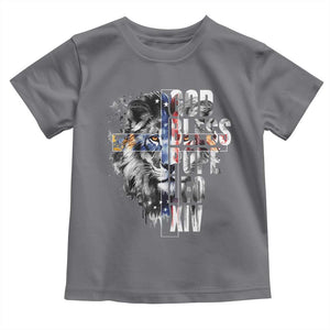 God Bless Pope Leo XIV Toddler T Shirt Lion American Flag TS11 Charcoal Print Your Wear