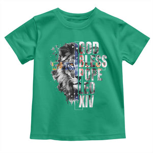 God Bless Pope Leo XIV Toddler T Shirt Lion American Flag TS11 Irish Green Print Your Wear