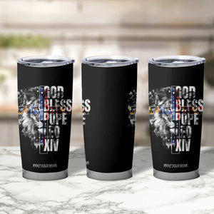 God Bless Pope Leo XIV Tumbler Cup Lion American Flag TS11 Print Your Wear